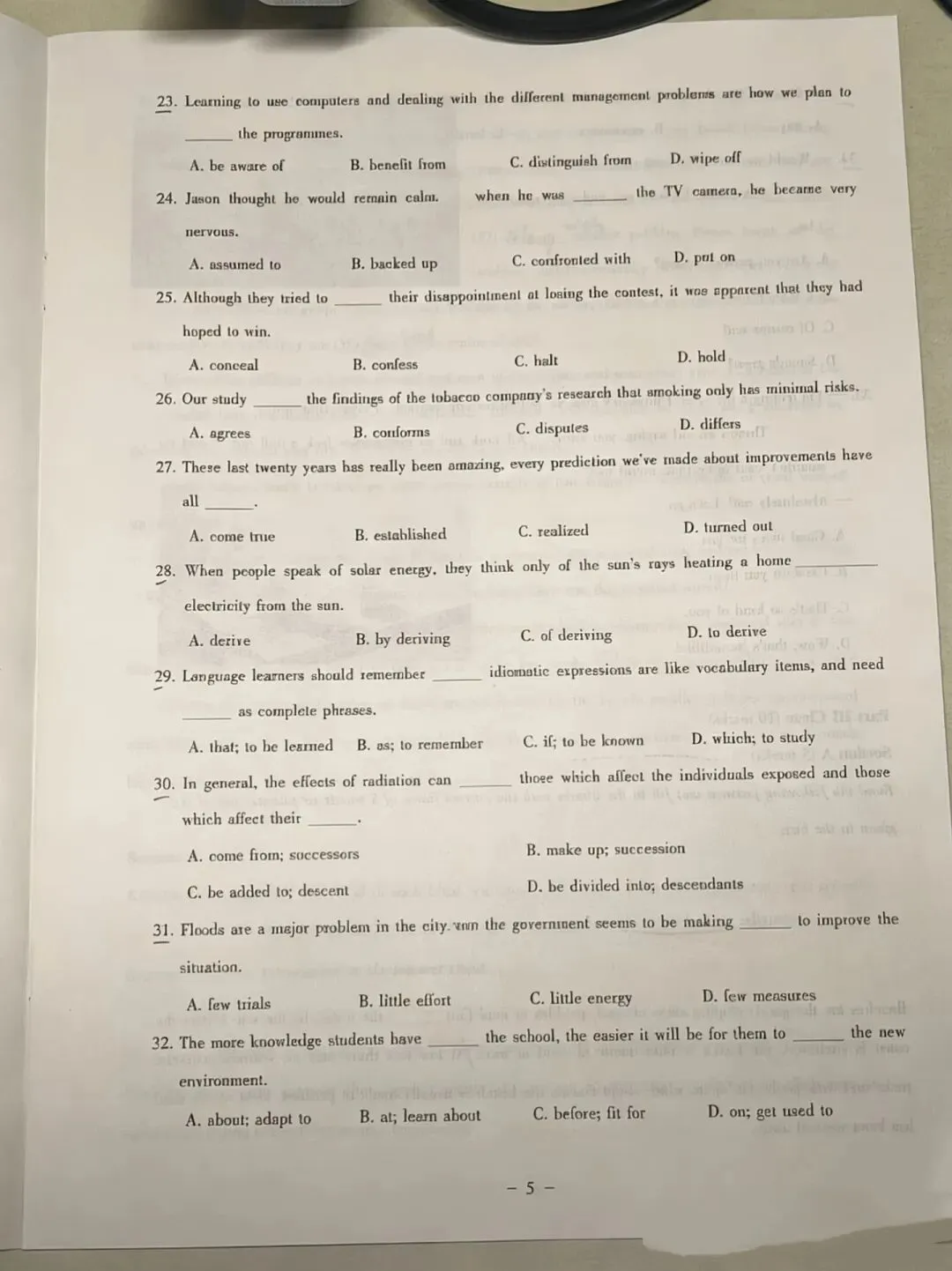 【大英赛真题】2026年全国大学生英语竞赛初赛C类真题及参考答案 第5张