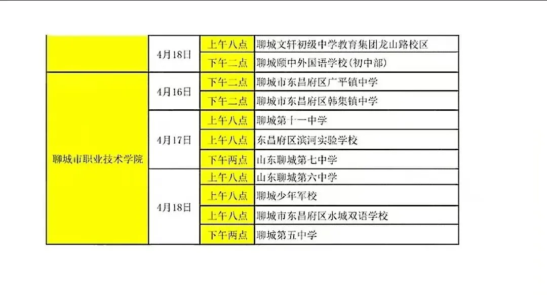 2026聊城东昌府区中考体育考试各学校考试时间及地点安排! 第2张