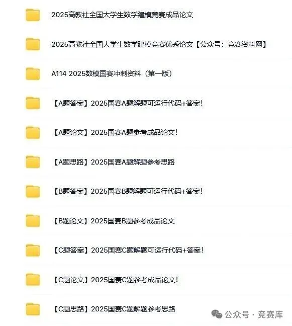 1992—2025年数模国赛真题+优秀论文汇总!2026备赛直接抄作业! 第15张 1992—2025年数模国赛真题+优秀论文汇总!2026备赛直接抄作业! 第15张