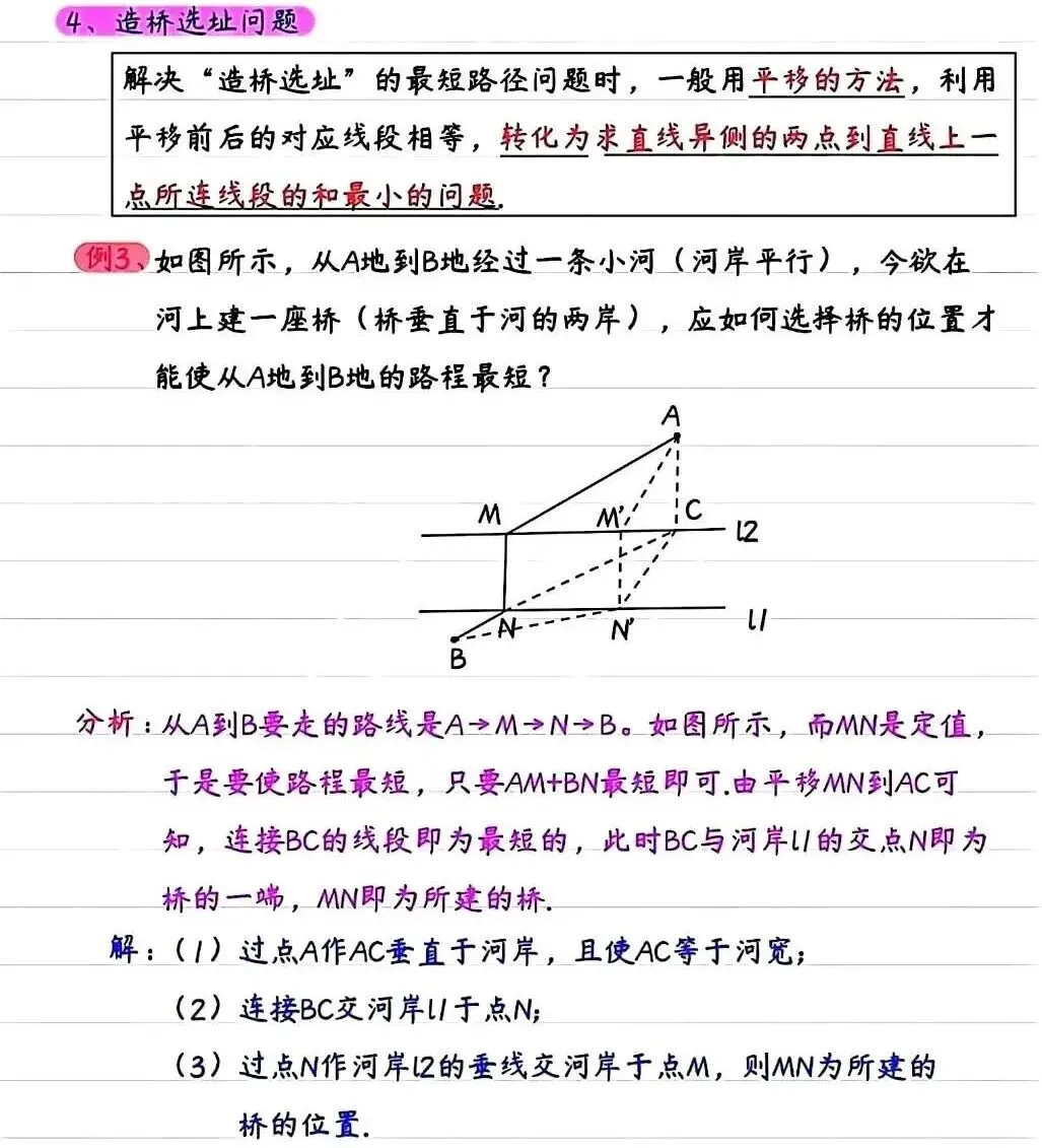 【中考数学几何模型】將军饮马八大模型 第10张