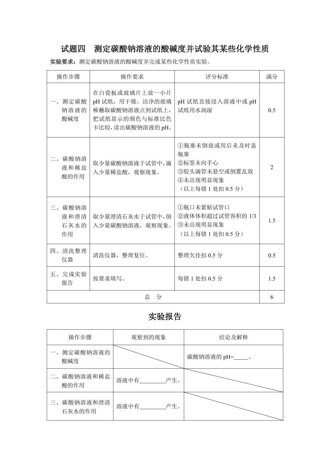 2026年河北邯郸中考化学实验操作考试评分标准及视频演示 第5张