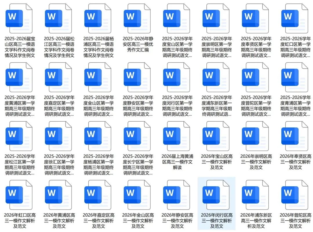 2026年上海高三一模语文试卷解析版、word版、作文范文解析 第2张