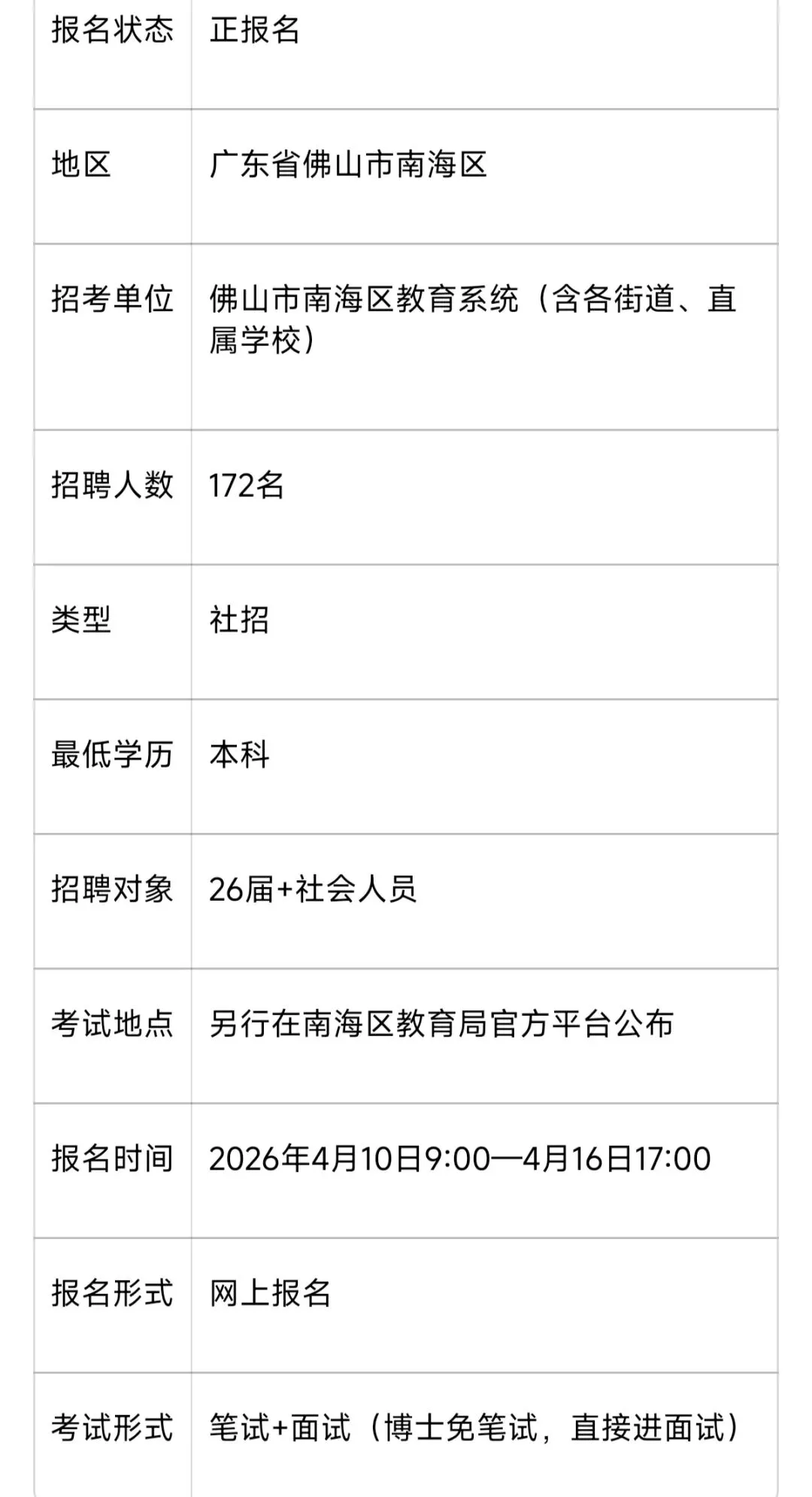 赠送独家南海考试文化素养100题+教综真题!佛山南海教师招聘应往届172人 第2张