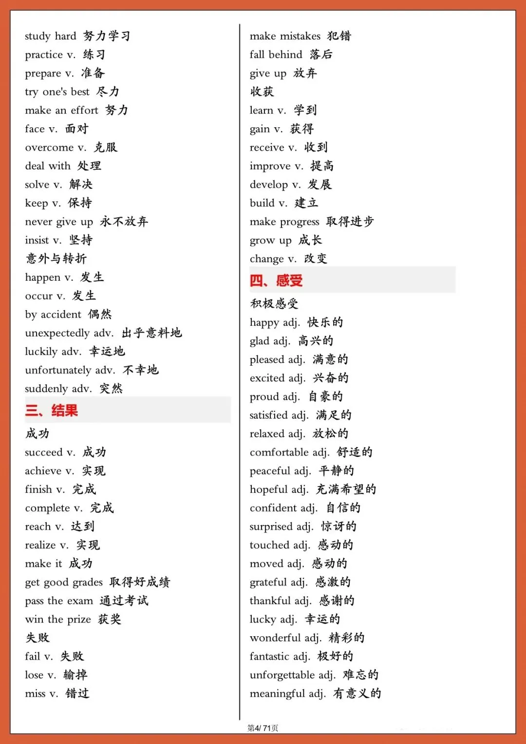 2026年中考英语写作核心高频词汇,电子版可打印 第5张