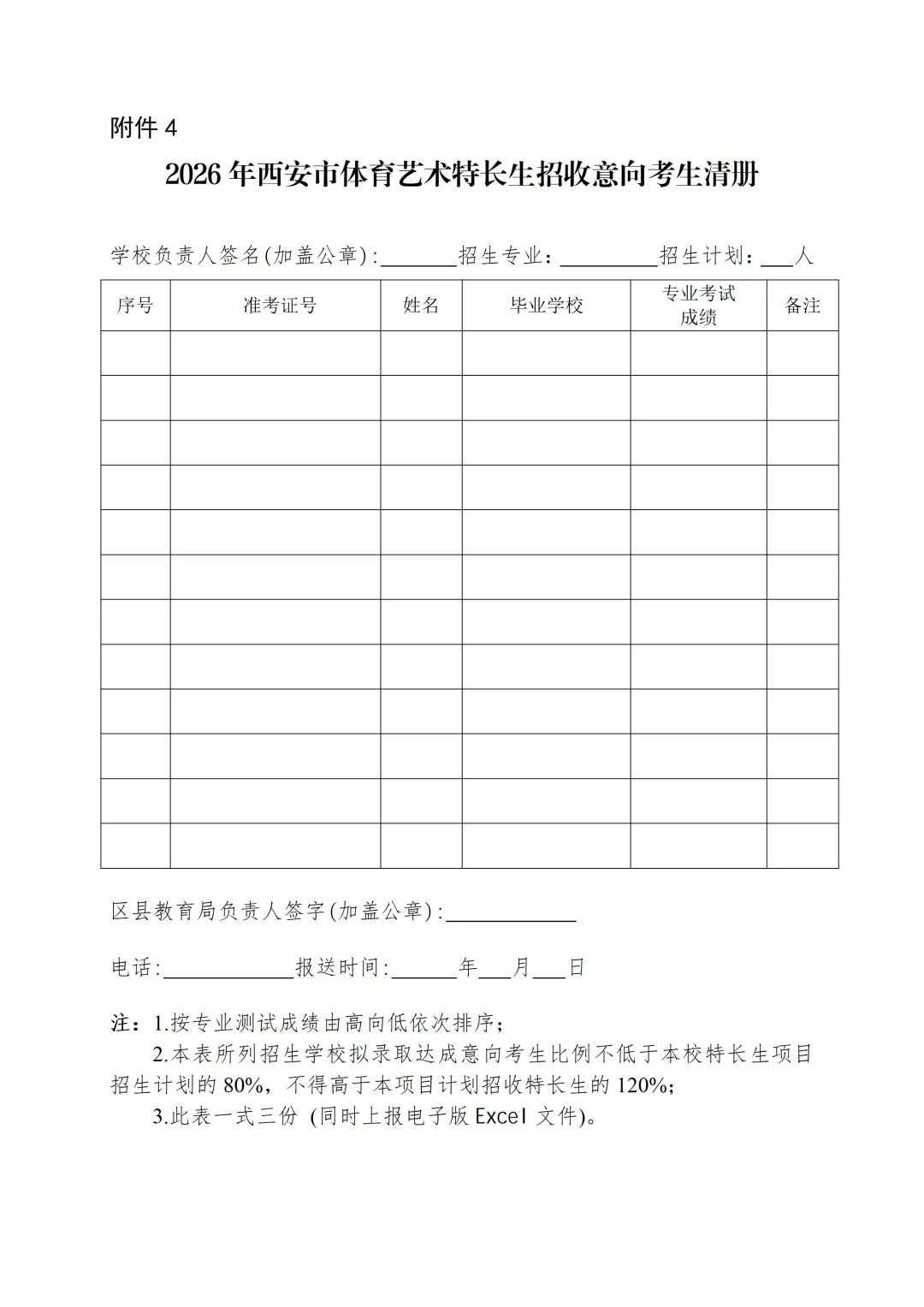 悠悠·资讯|2026西安中考特长生报名、考试时间确定啦! 第25张