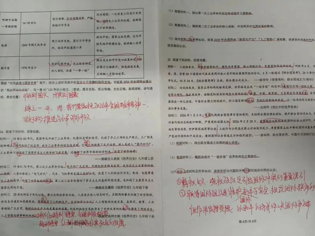 李会艳|郑实验一模历史试卷分析 第3张