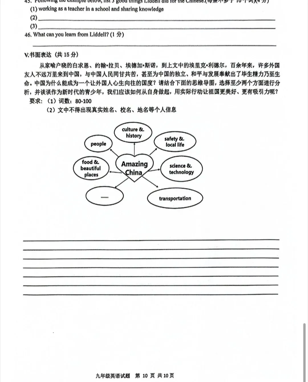 2026青岛市南区英语中考一模真题 第10张