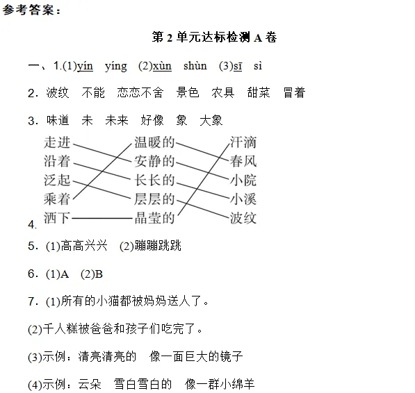 2026年度二年级下册语文全单元名校试卷 (自测卷) 第20张