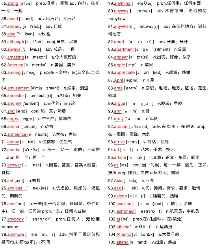 2025新课标中考英语词汇 必考! 第2张