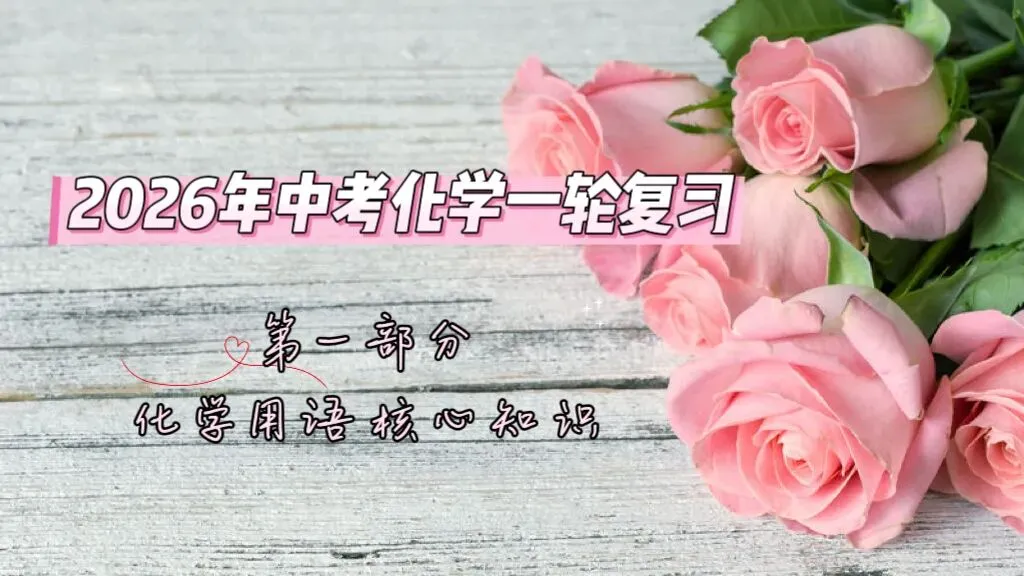 【2026年中考化学一轮复习】第一部分 化学用语核心知识 第1张