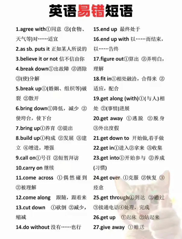 中考英语考试“丢分重灾区”!这些短语90%的人都栽过 第1张