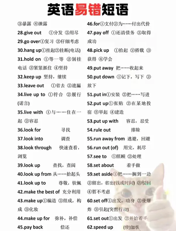 中考英语考试“丢分重灾区”!这些短语90%的人都栽过 第2张