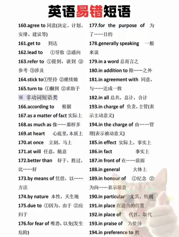 中考英语考试“丢分重灾区”!这些短语90%的人都栽过 第6张