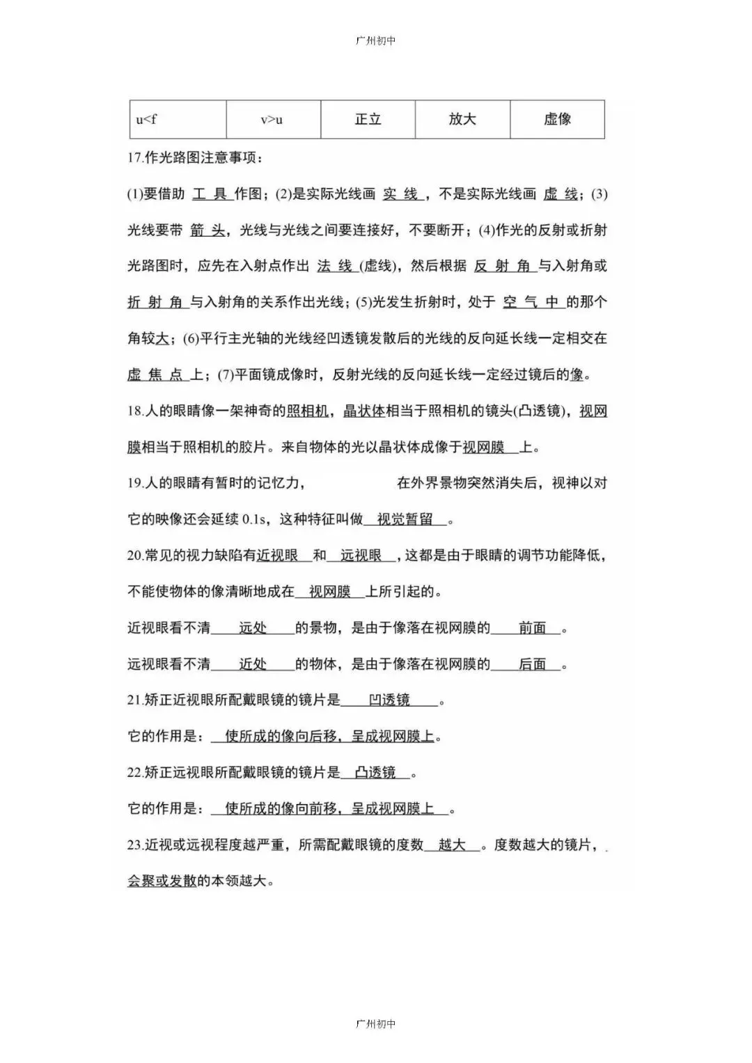 中考物理必考知识大纲梳理 第5张