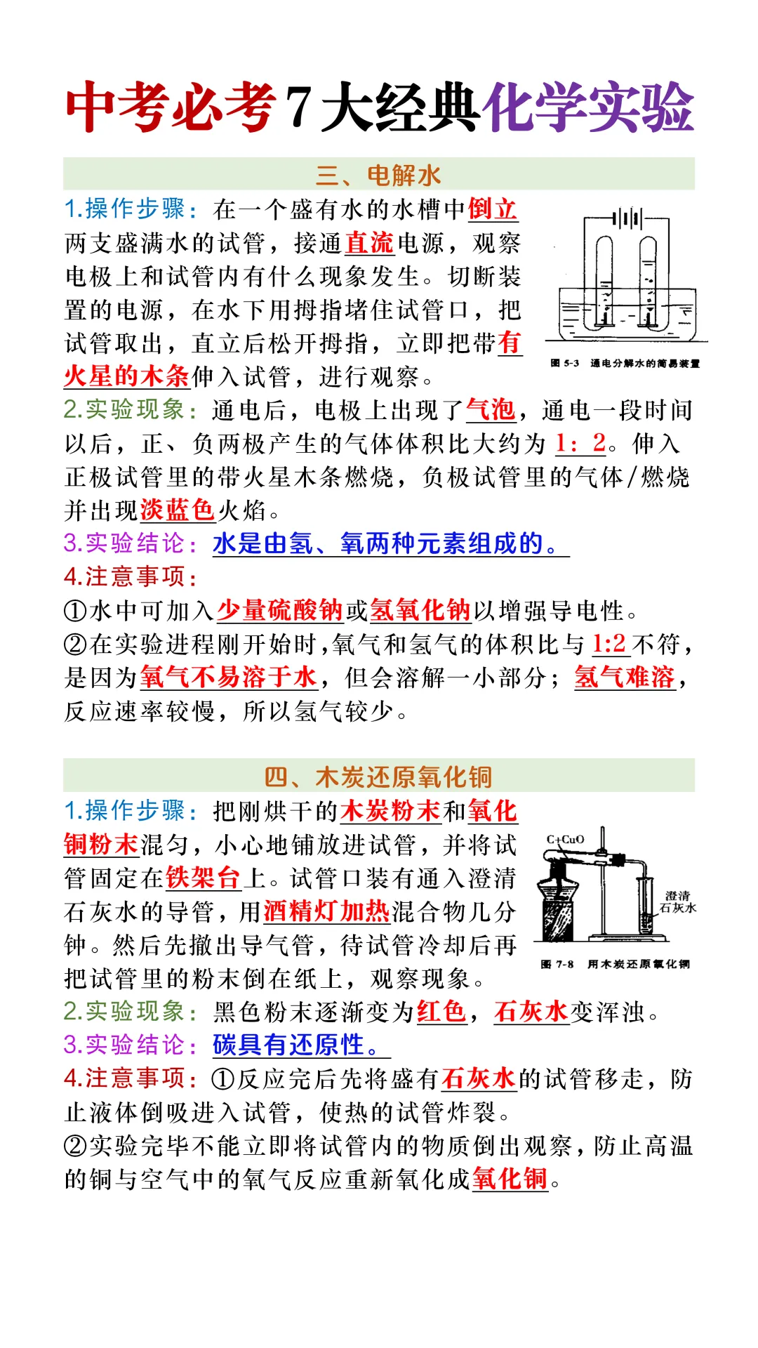 中考必考7大经典化学实验,100%会考,吃透再上考场! 第4张