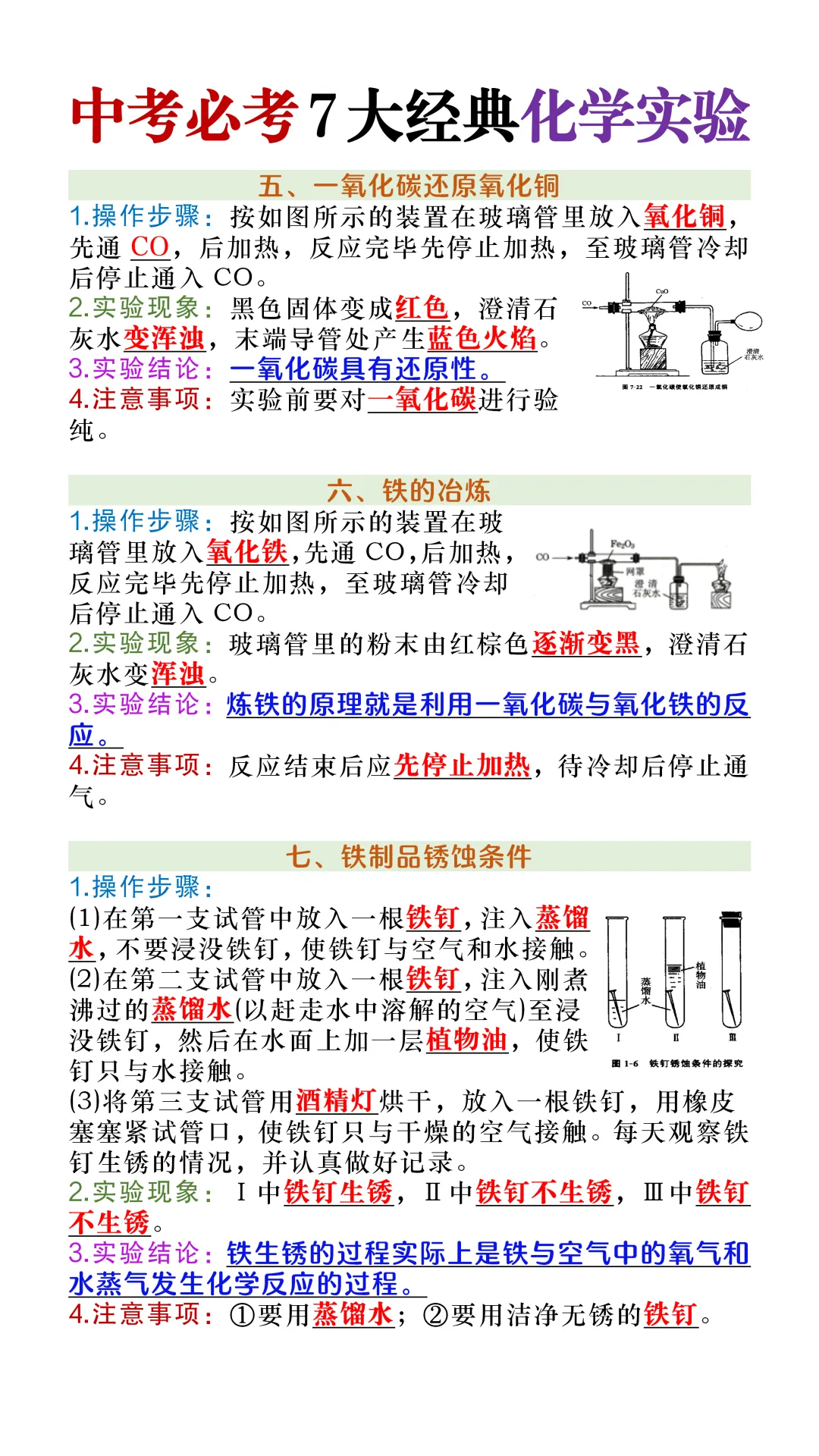 中考必考7大经典化学实验,100%会考,吃透再上考场! 第5张