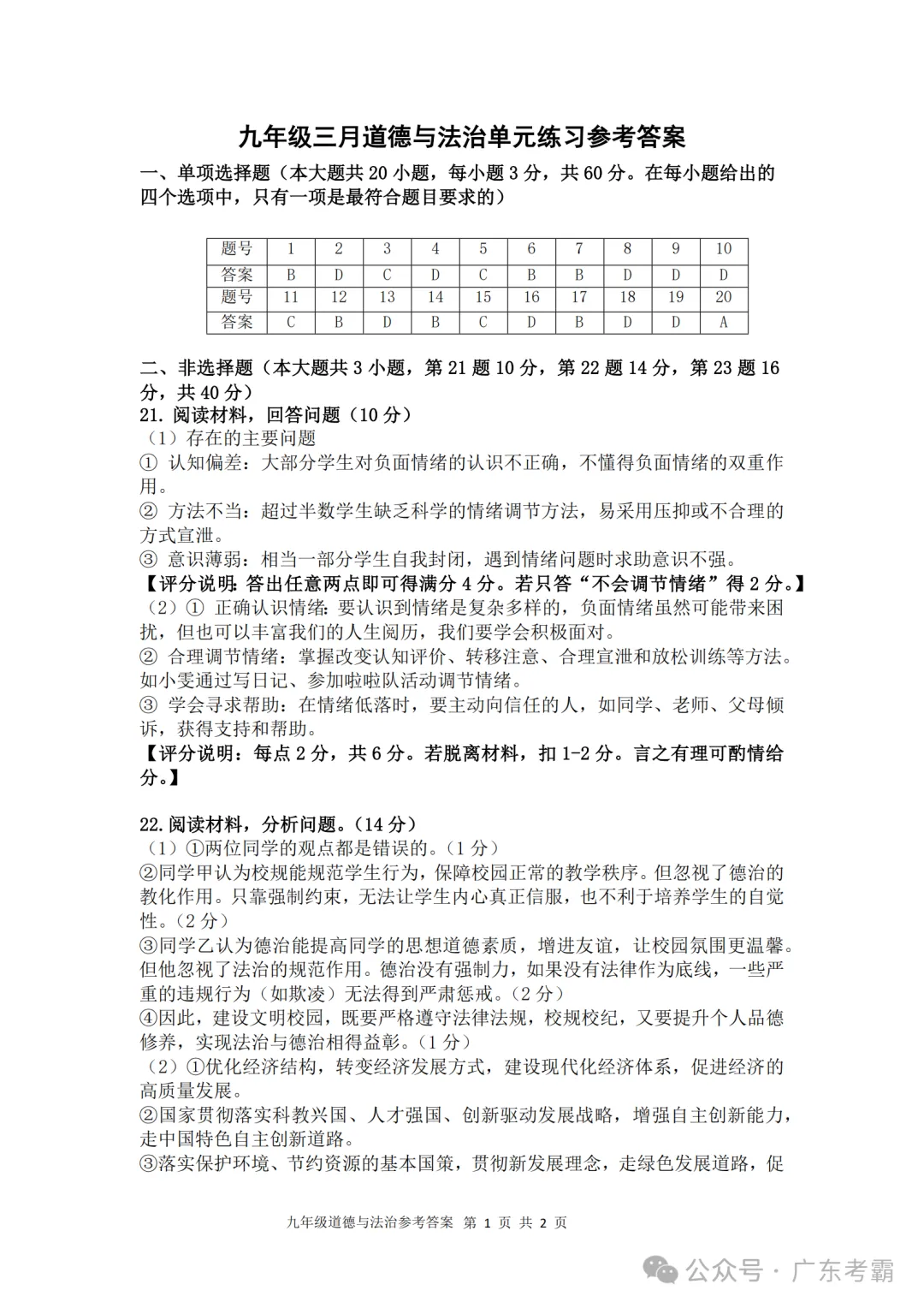 2026广东省中山市共进联盟中考一模试卷和答案解析 第32张