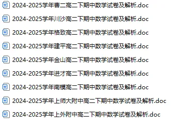 2024-2025学年高二下期中数学试卷及解析部分(1)(可下载) 第1张