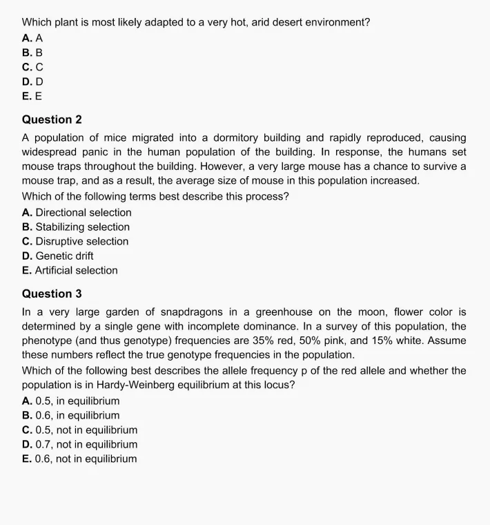 2026年USABO生物竞赛真题+答案解析完整版领取 第3张