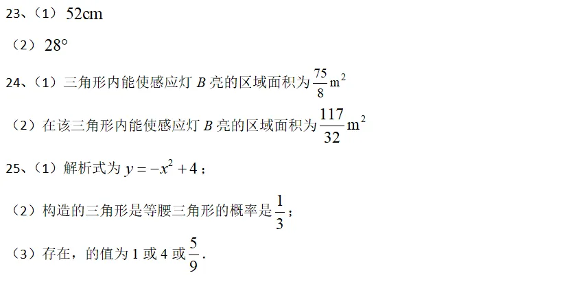 九年级中考模考练习 第21张