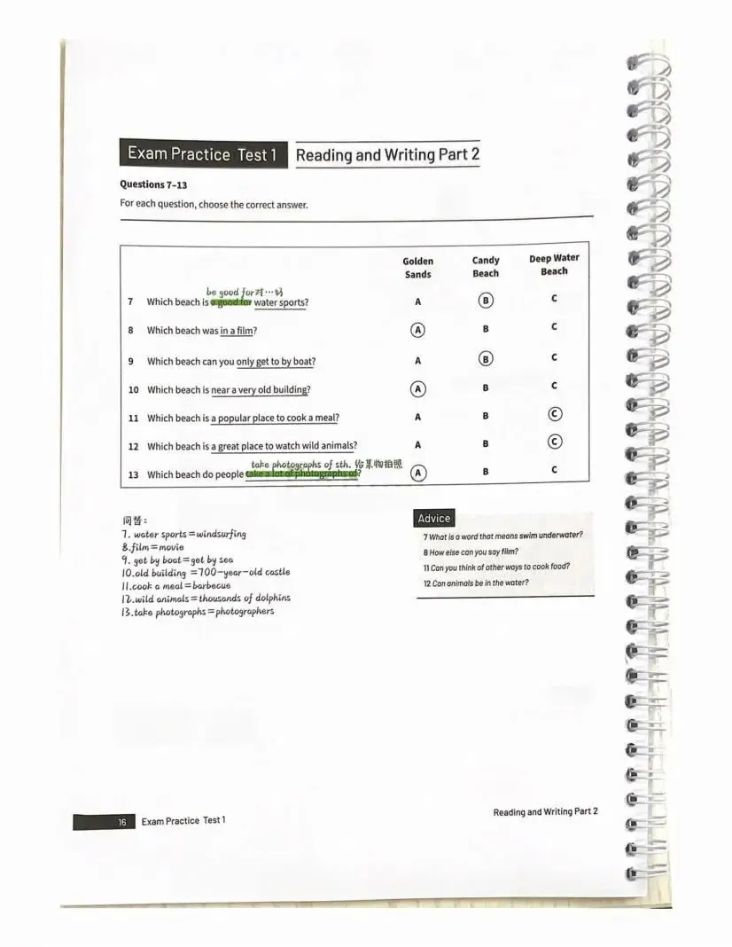 KET Trainer 2官方真题笔记来了! 第4张 KET Trainer 2官方真题笔记来了! 第4张