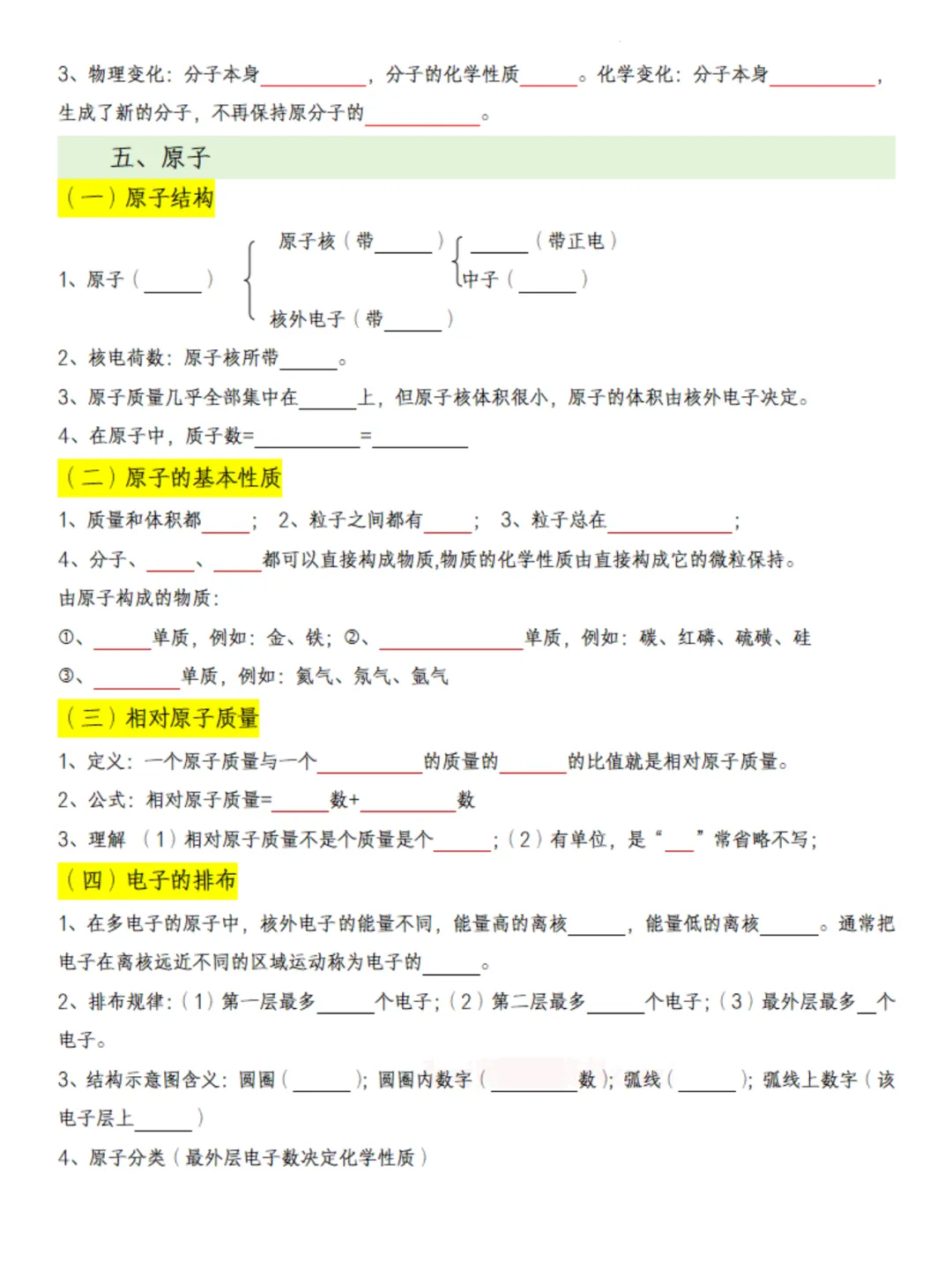 26年中考化学全册夯基43大考点(背诵+默写) 第4张