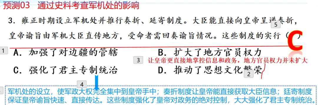 2026中考历史热点专题复习|从分封到军机处:一堂课讲透中国古代政治制度演变,复习+公开课双优之选 第17张