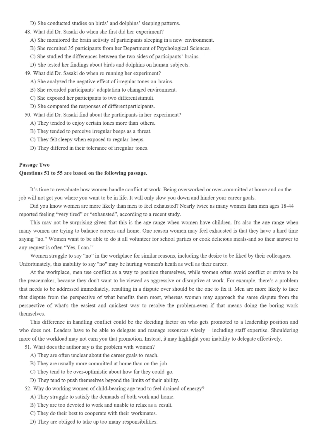 2017到2025年英语四级真题完整版可打印 第27张