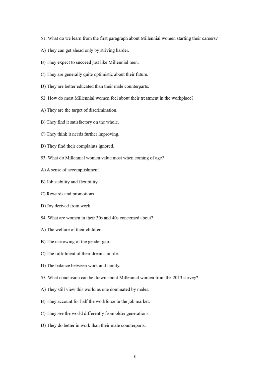 2017到2025年英语四级真题完整版可打印 第70张