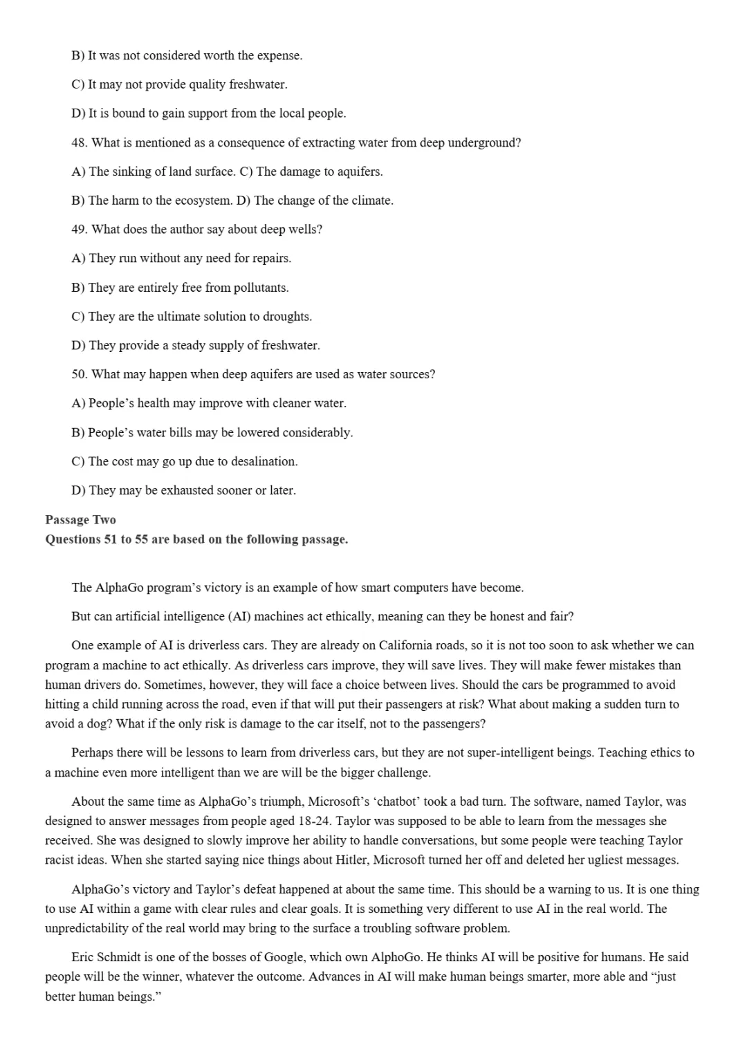 2017到2025年英语四级真题完整版可打印 第79张