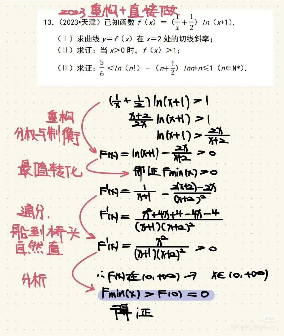 天津高考导数07-25真题细读 没模拟那么难! 第8张