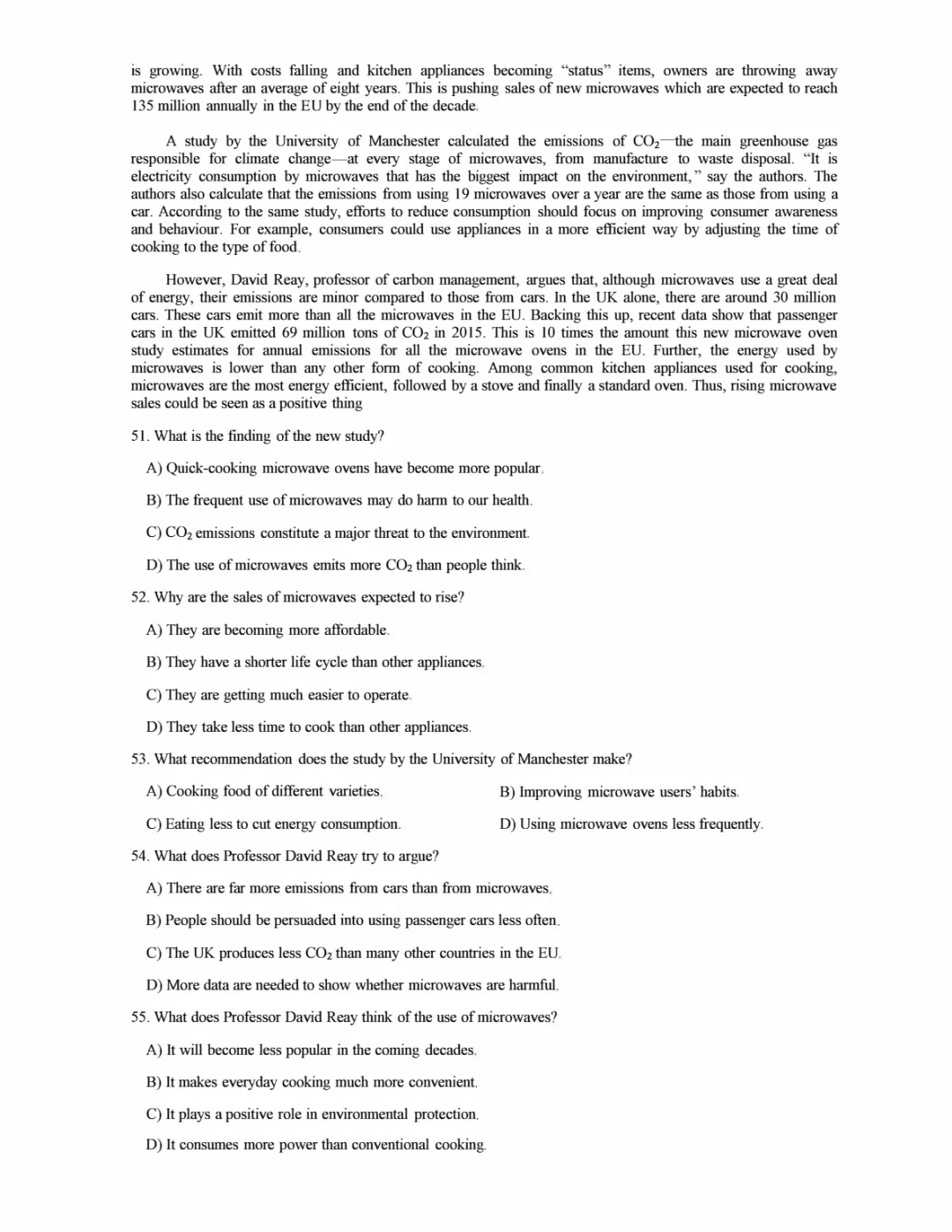 2017到2025年英语四级真题完整版可打印 第139张