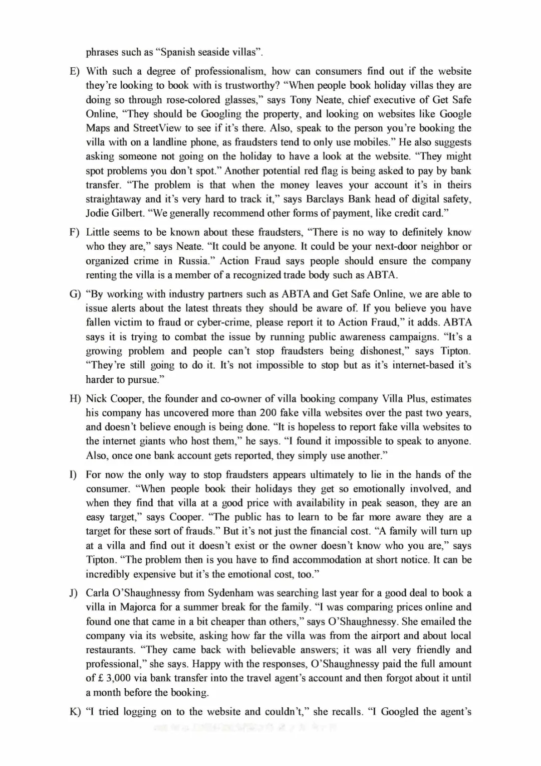 2017到2025年英语四级真题完整版可打印 第252张