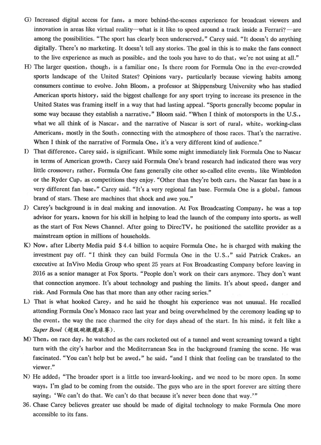 2017到2025年英语四级真题完整版可打印 第320张