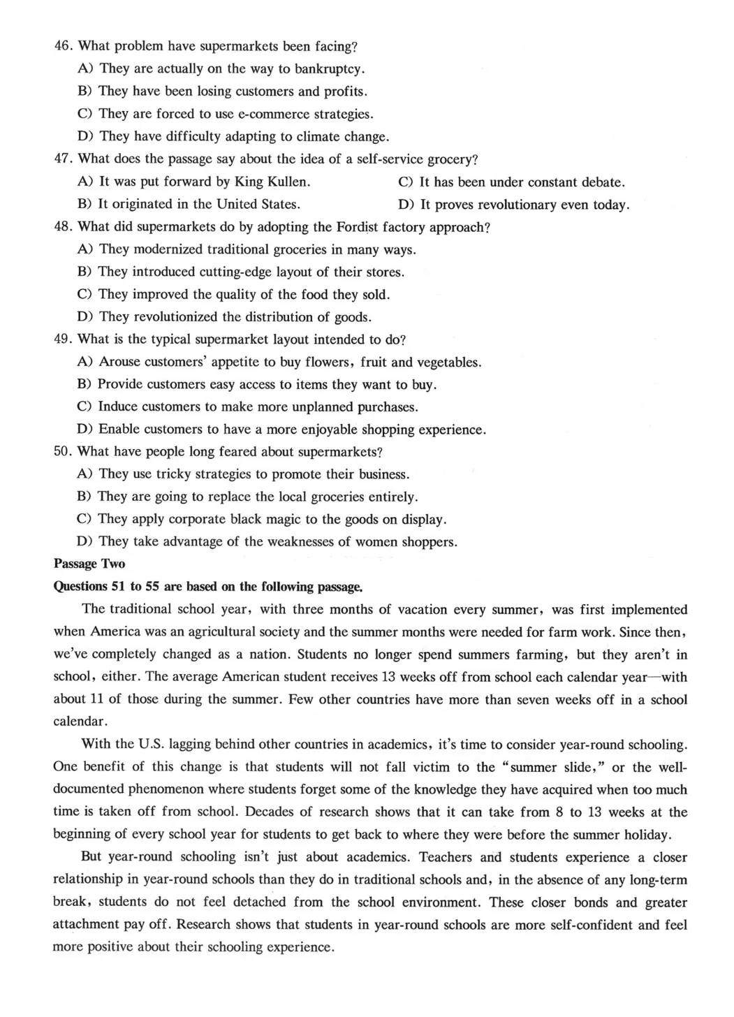 2017到2025年英语四级真题完整版可打印 第322张