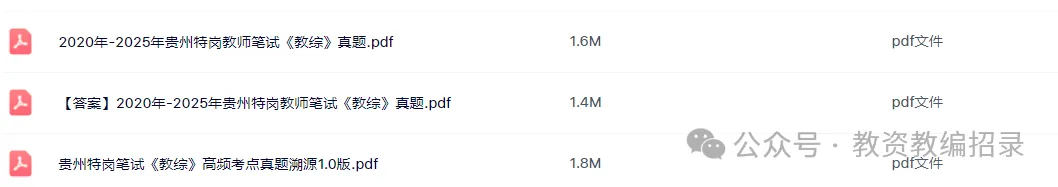 26-贵州特岗《教综》真题参考+高频考点笔记+1000刷题+10套模拟卷! 第7张
