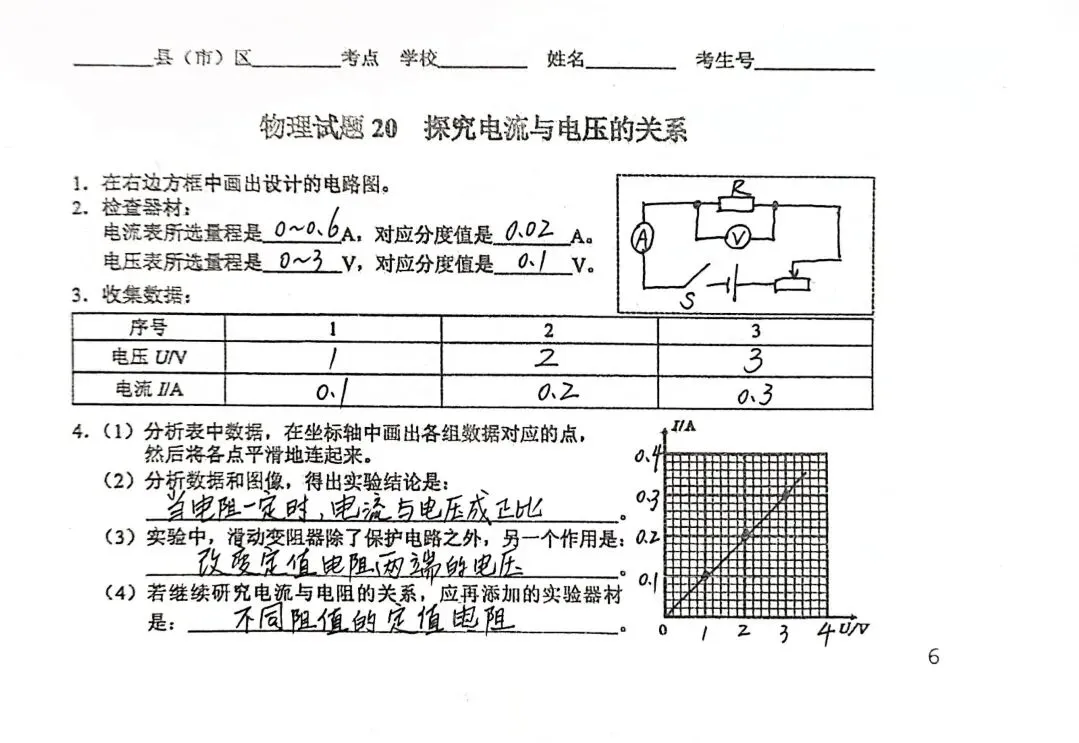 中考实验 | 2026年河北省石家庄中考物理、化学实操视频+评分标准+实验报告 第13张