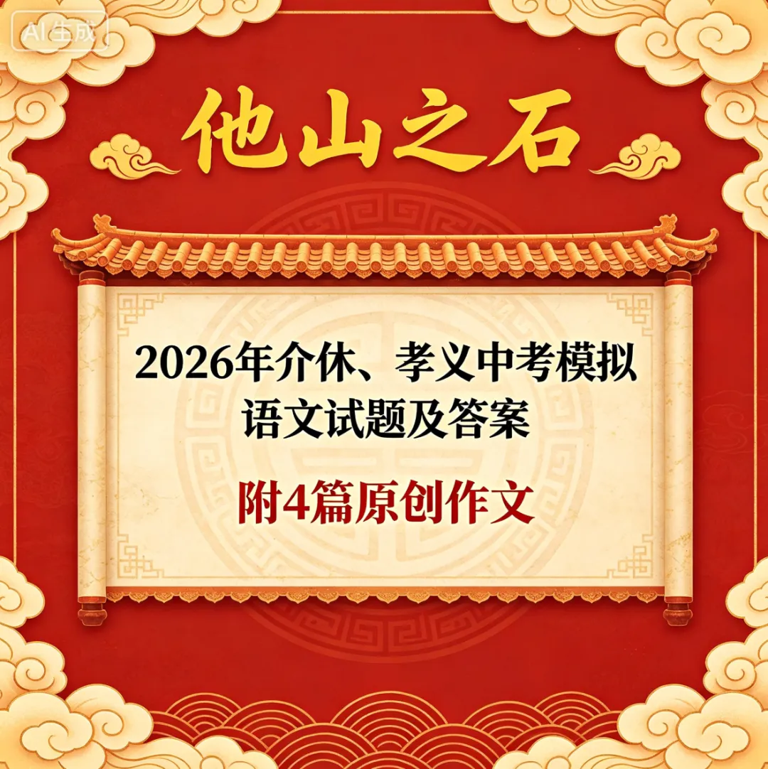 【他山之石】2026年介休、孝义中考模拟语文试题及答案,附4篇原创作文 第27张