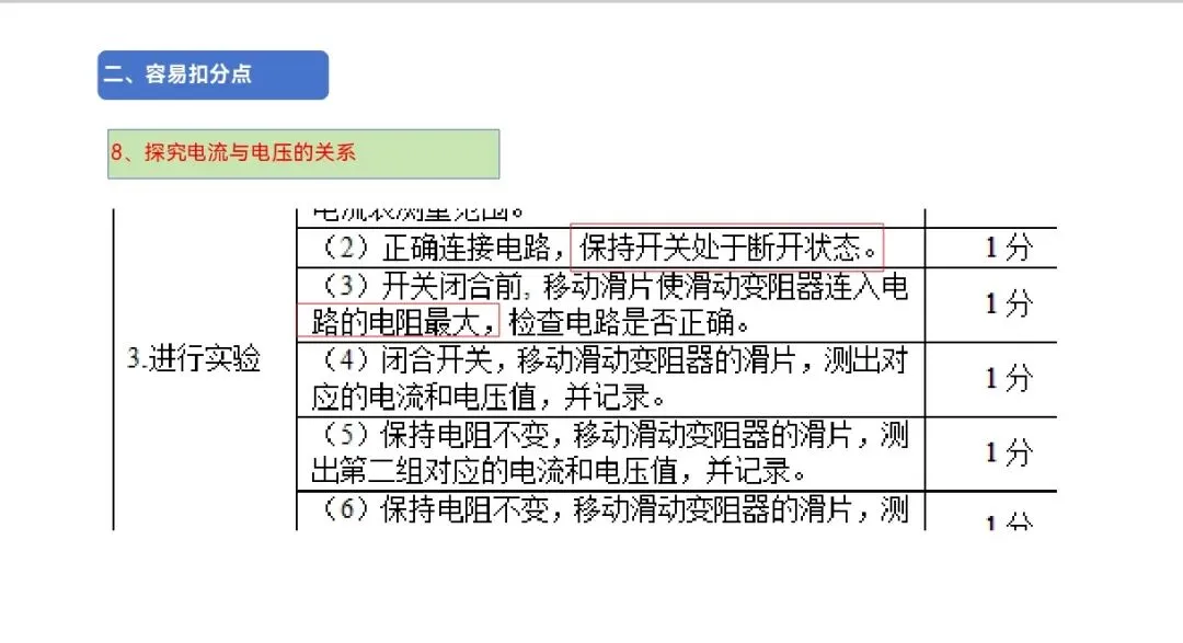 中考物理实验操作考试注意事项 第8张