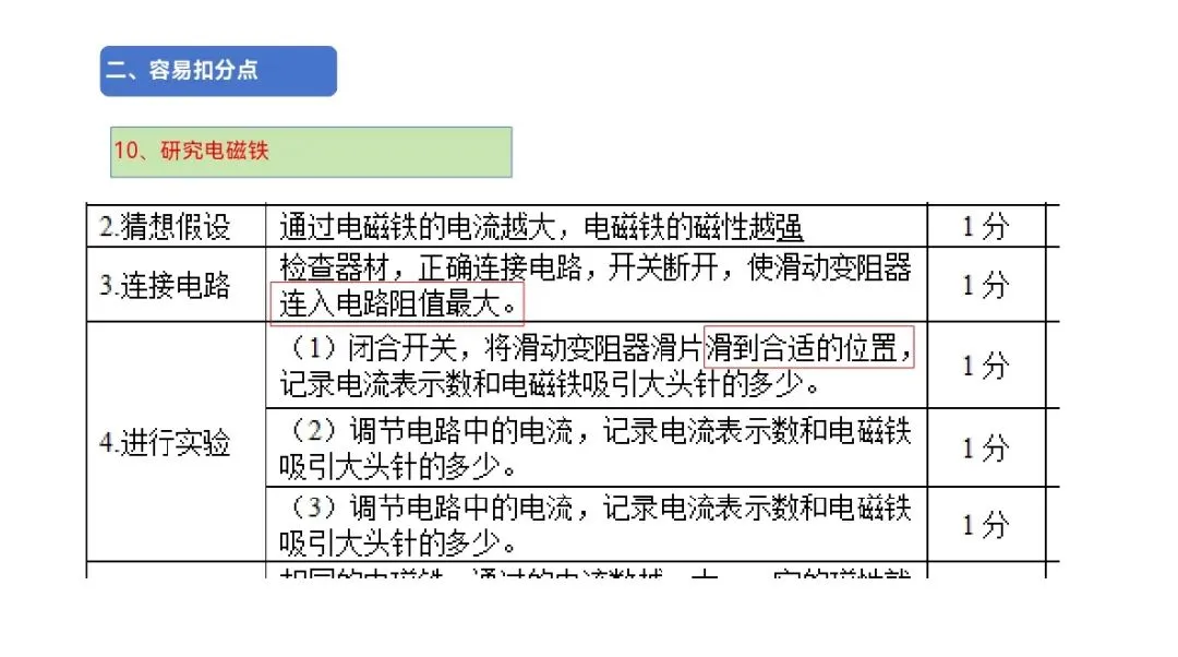 中考物理实验操作考试注意事项 第10张