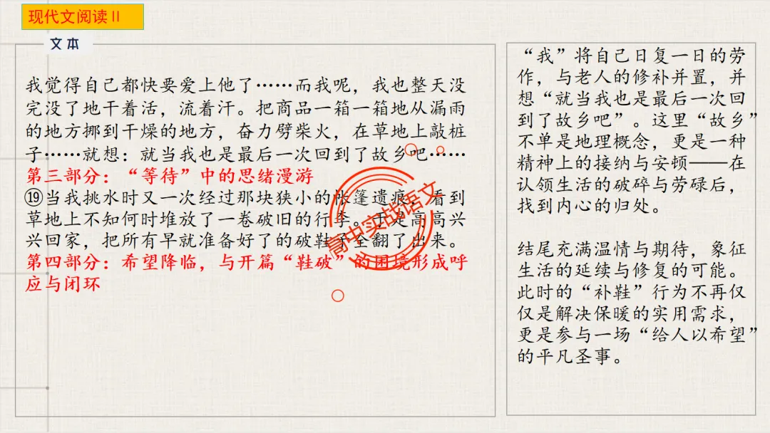 【2026第二次八省联考+真题】文学类文本【双文本阅读】【考情分析+策略分析+示范+实战演练】 第45张