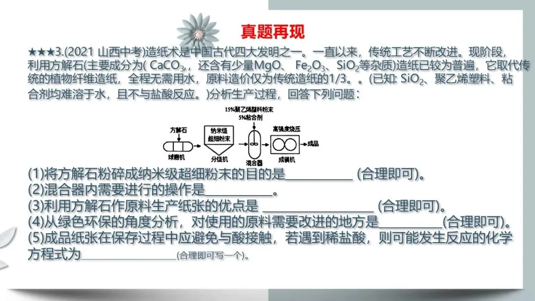 【中考化学复习课件】造纸术的前世今生—— 碱的性质复习 第15张