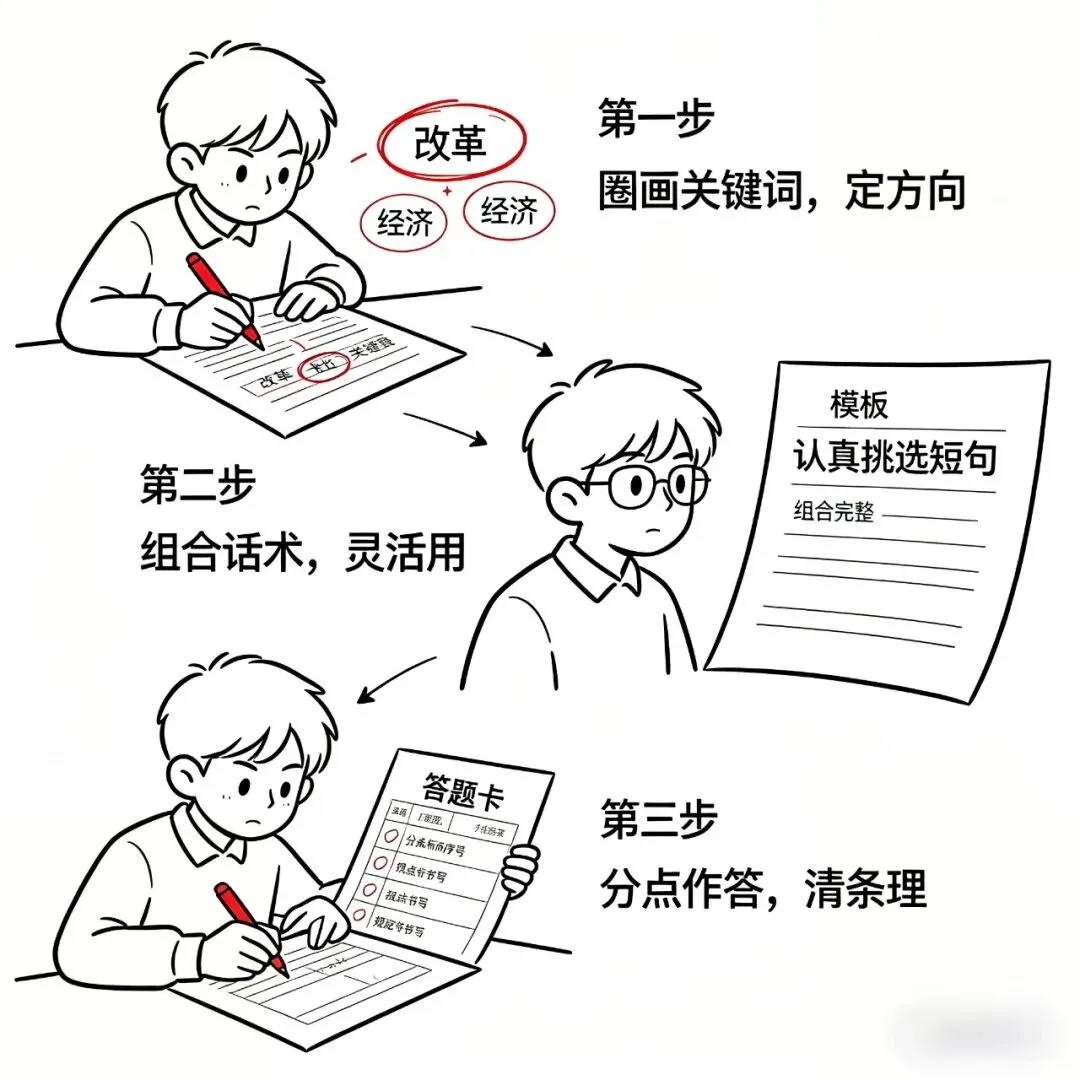 中考历史大题不会答?背这套关键词模板,直接套用拿高分! 第2张