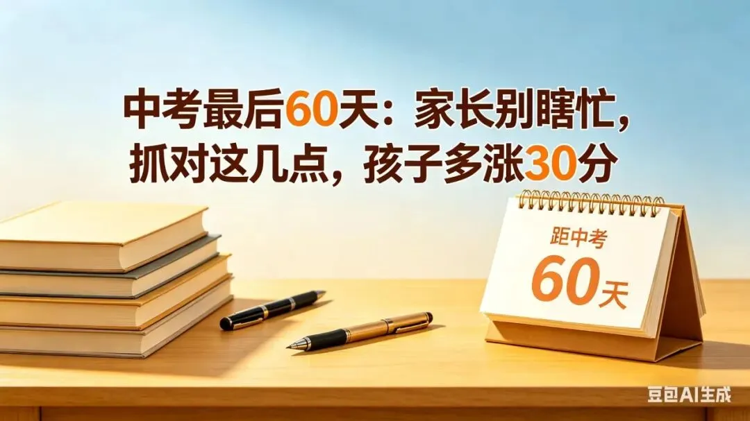中考最后60天:家长别瞎忙,抓对这几点,孩子多涨30分 第1张