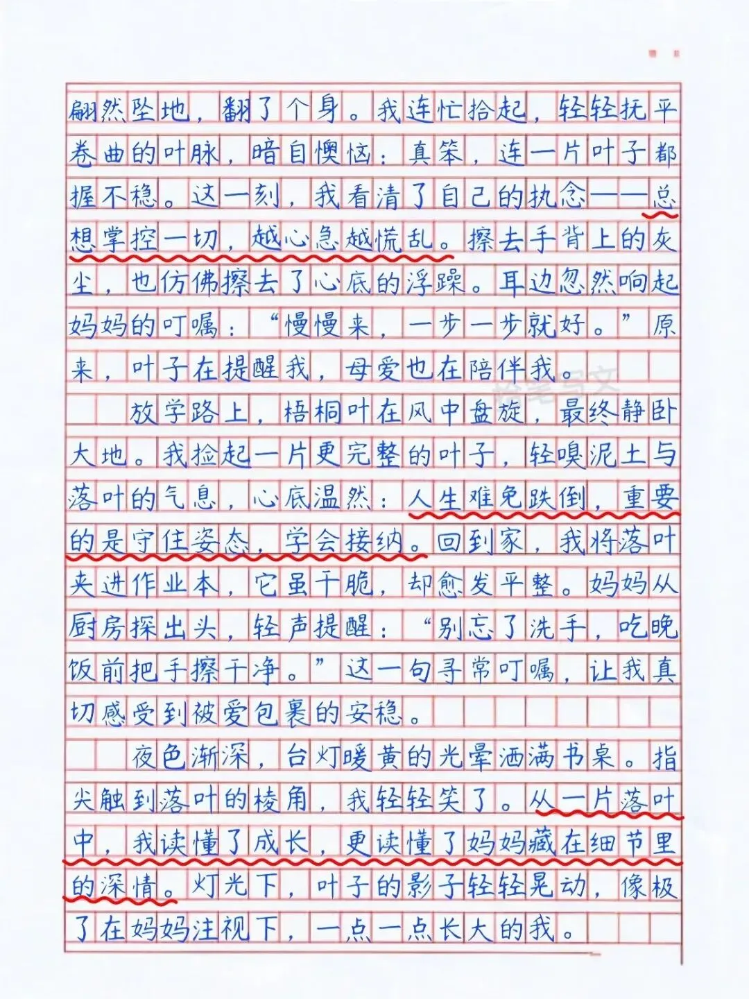 中考满分作文《那片落叶》 第4张