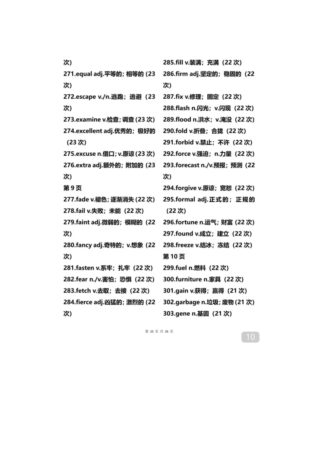 中考英语 “常客”:600多个单词出现超 14 次 第14张