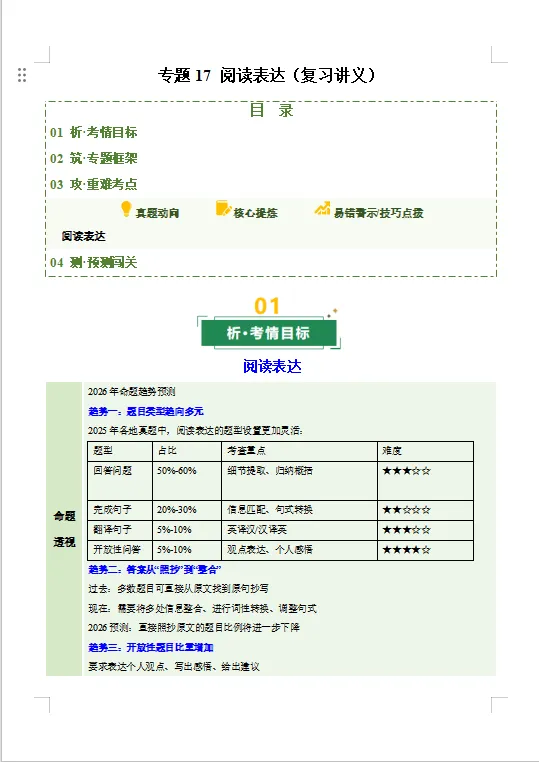 冲刺中考——2026年中考英语《二轮复习课件+讲义》(全国通用),电子版可下载可打印 第23张
