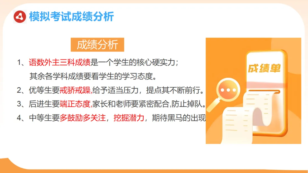 初三一模二模考后家长会:模拟考试成绩分析,家校赋能冲刺中考/九年级家长会:剖析,赋能中考(附78页ppt课件) 第15张