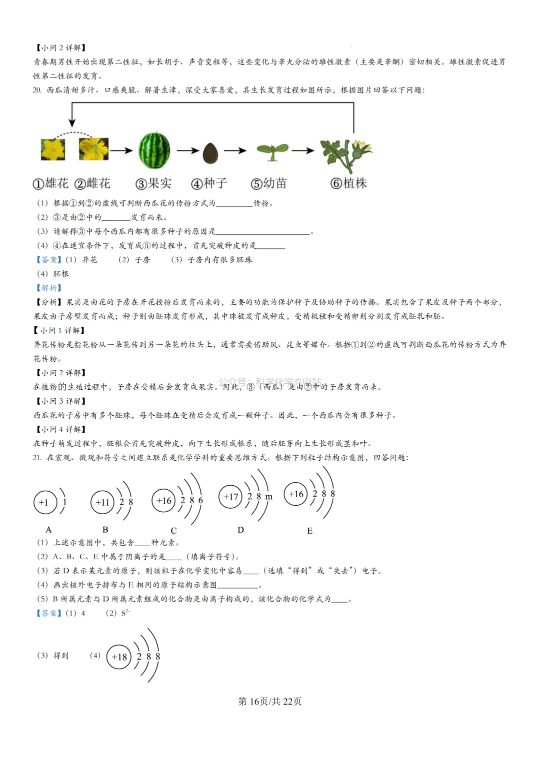 【七年级】浣江初中2024学年期中考试试卷及答案解析 第16张