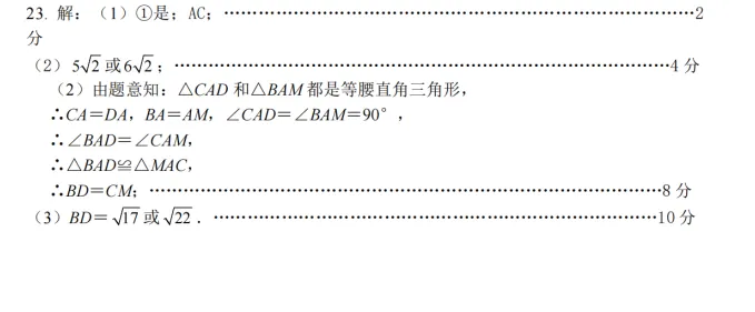 2025年河南省普通高中招生考试模拟(二模)数学 第12张